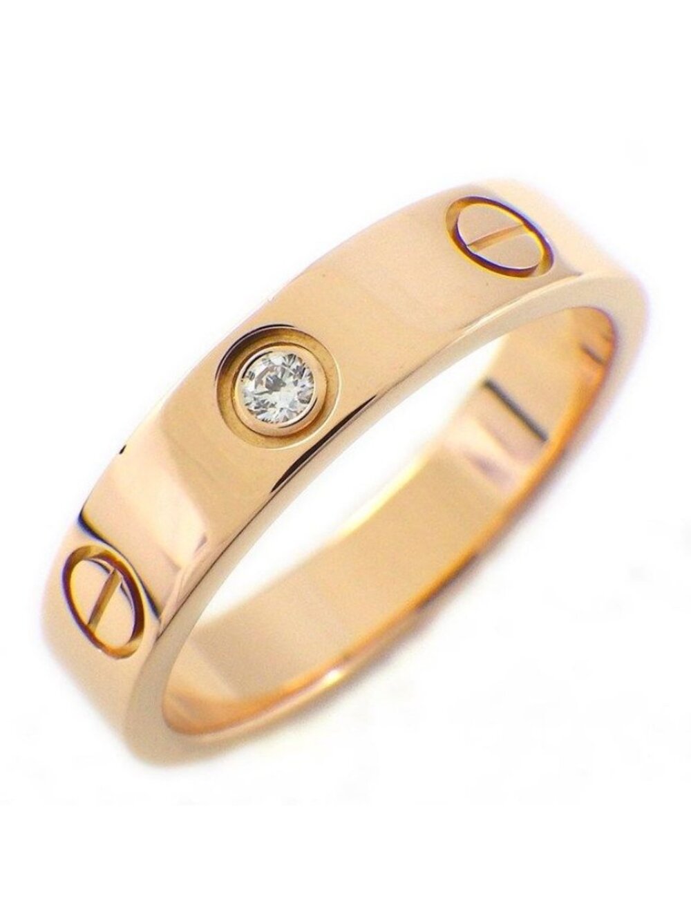 Cartier Ring Love Small Model SM Diamond 18k Pink Gold